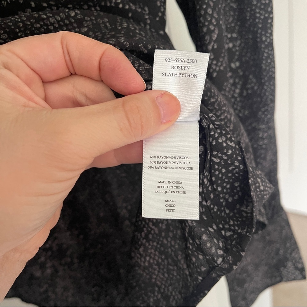 Rails Roslyn Slate Python Top Luxe Satin Crepe Lo… - image 4